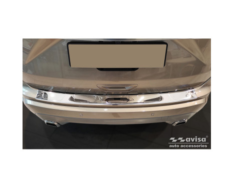 Chrome Stainless Steel Rear Bumper Protector suitable for Ford Edge II Ford Edge II FL 2018- 'Ribs', Image 2