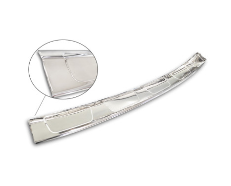 Chrome Stainless Steel Rear Bumper Protector suitable for Ford Edge II Ford Edge II FL 2018- 'Ribs', Image 5