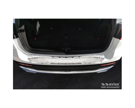 Chrome Stainless Steel Rear Bumper Protector suitable for Mercedes GLB (X247) 2019- 'Ribs', Image 2
