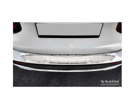 Chrome Stainless Steel Rear Bumper Protector suitable for Mercedes GLB (X247) 2019- 'Ribs', Image 3