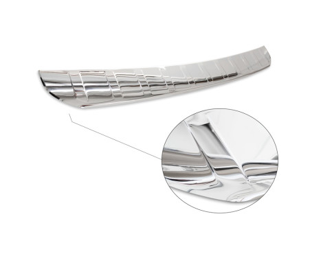 Chrome Stainless Steel Rear Bumper Protector suitable for Mercedes GLB (X247) 2019- 'Ribs', Image 5