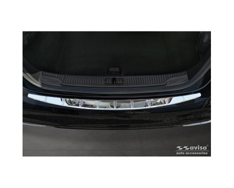 Chrome Stainless Steel Rear Bumper Protector suitable for Mercedes S-Class (W223) 2020- 'Ribs', Image 3