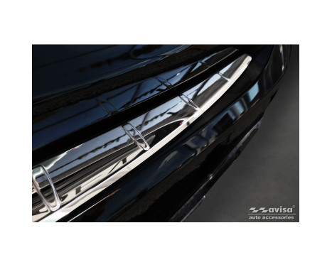 Chrome Stainless Steel Rear Bumper Protector suitable for Mercedes S-Class (W223) 2020- 'Ribs', Image 5