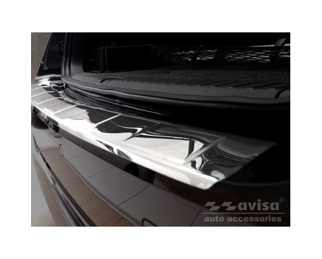 Chrome Stainless Steel Rear Bumper Protector suitable for Skoda Octavia IV Kombi 2020- 'Ribs', Image 2
