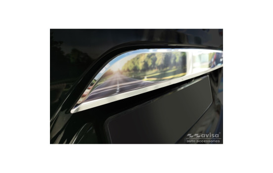 Chrome Stainless Steel Rear Bumper Protector suitable for Toyoto Corolla Cross (XG1TJ) 2022 - 'Ribs', Image 3