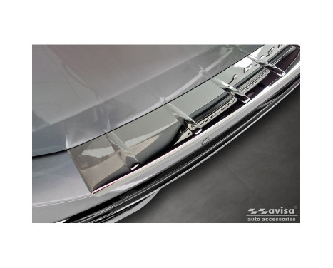 Chrome Stainless Steel Rear Bumper Protector suitable for Volkswagen Passat Variant (CJ5) 2023- 'Ribs', Image 3