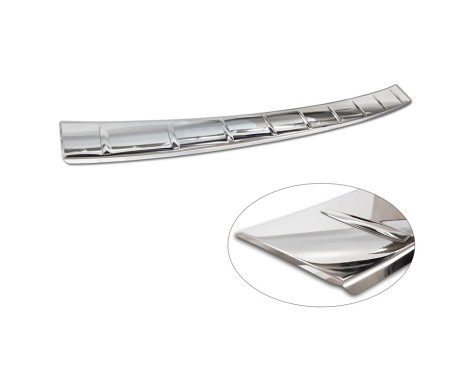Chrome stainless steel rear bumper protector suitable for Volkswagen Tiguan (CT1) 2024- 'Ribs', Image 6