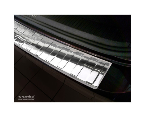 Chrome stainless steel Rear bumper protector Volkswagen Passat 3G Variant 2014- 'Ribs', Image 2