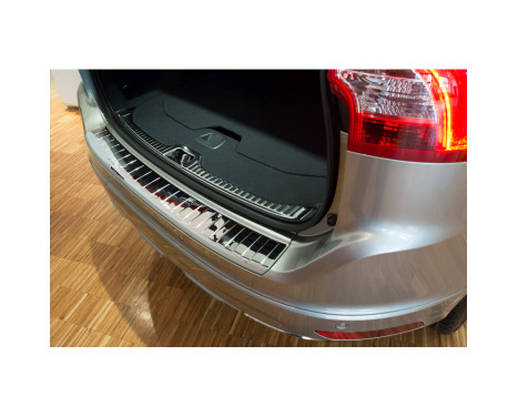 Chrome Stainless steel Rear bumper protector Volvo XC60 2013-2016 'Ribs', Image 2