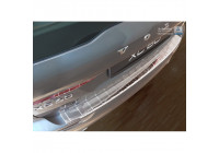 Chrome stainless steel rear bumper protector Volvo XC60 II 2017- 'Ribs'