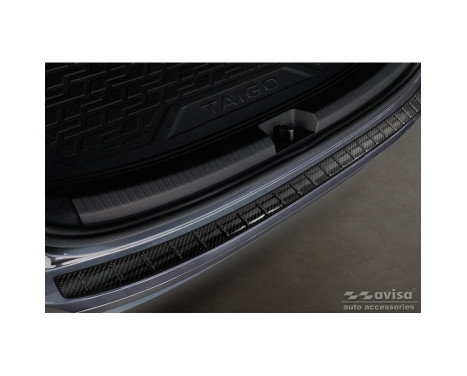 Genuine 3D Carbon Fiber Bumper Protector suitable for Volkswagen Taigo 2021- 'Ribs'