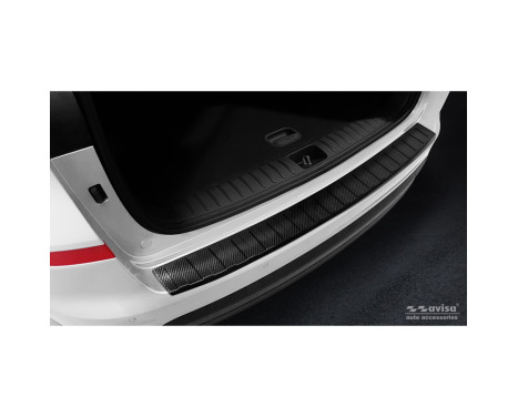 Genuine 3D Carbon Fiber Rear Bumper Protector Fit For Hyundai Tucson Facelift 2018-