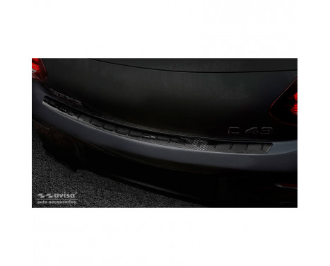 Genuine 3D Carbon Fiber Rear Bumper Protector Fit For Mercedes C-Class Coupe (C205) AMG Facelift 2019-