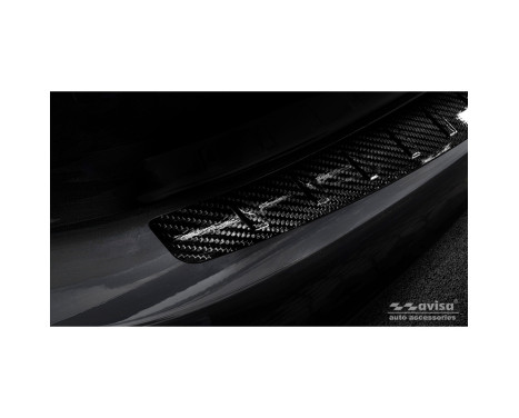 Genuine 3D Carbon Fiber Rear Bumper Protector Fit For Mercedes C-Class W205 Sedan 2014-2019 & FL 2019-, Image 2