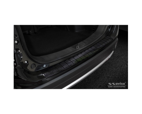 Genuine 3D Carbon Fiber Rear Bumper Protector Fit For Mitsubishi Outlander III Facelift 2015-