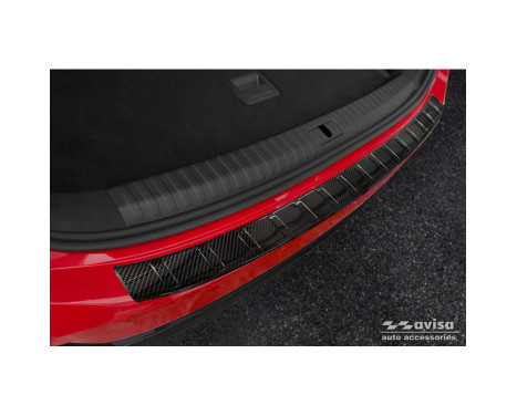 Genuine 3D Carbon Fiber Rear Bumper Protector suitable for Audi Q3 Sportback 2019- 'Ribs', Image 2