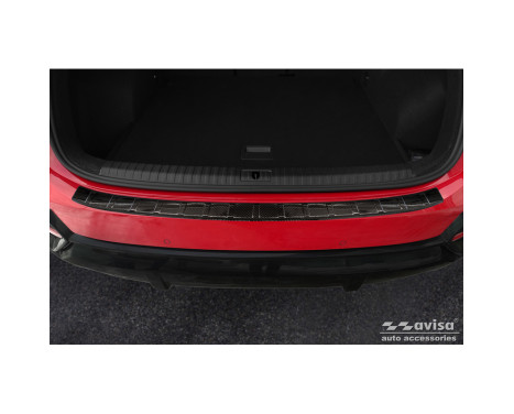 Genuine 3D Carbon Fiber Rear Bumper Protector suitable for Audi Q3 Sportback 2019- 'Ribs', Image 3
