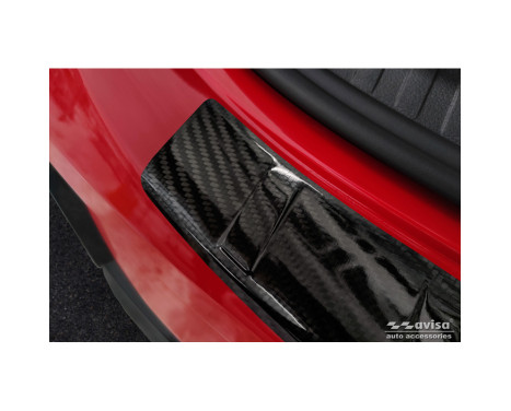 Genuine 3D Carbon Fiber Rear Bumper Protector suitable for Audi Q3 Sportback 2019- 'Ribs', Image 5