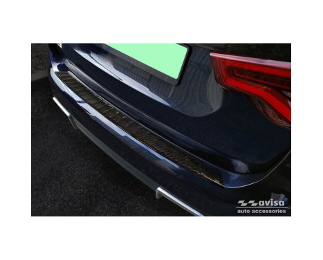 Genuine 3D Carbon Fiber Rear Bumper Protector suitable for BMW iX3 (G08) 2020- 'Ribs'
