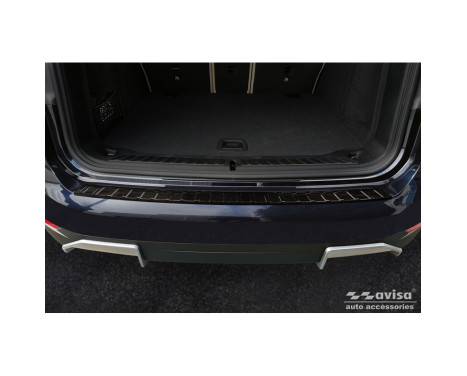 Genuine 3D Carbon Fiber Rear Bumper Protector suitable for BMW iX3 (G08) 2020- 'Ribs', Image 3
