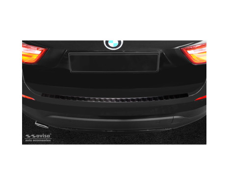 Genuine 3D Carbon Fiber Rear Bumper Protector suitable for BMW X4 F26 2014-2018 'Ribs', Image 2
