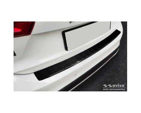 Genuine 3D Carbon Fiber Rear Bumper Protector suitable for Ford Focus Hatchback 5-door 2018- 'Ribs'