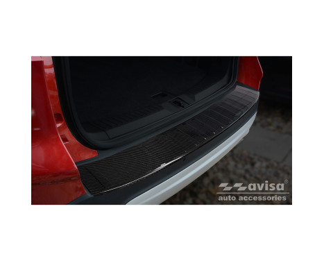 Genuine 3D Carbon Fiber Rear Bumper Protector suitable for Ford Kuga II 2013-2019 'Ribs'