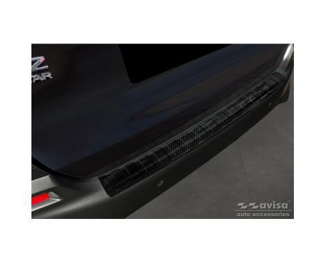 Genuine 3D Carbon Fiber Rear Bumper Protector suitable for Honda Jazz Crosstar Hybrid 2020- 'Ribs'