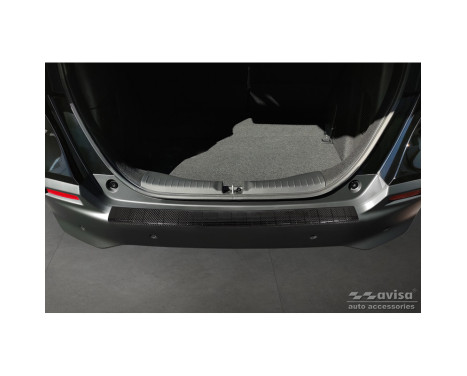 Genuine 3D Carbon Fiber Rear Bumper Protector suitable for Honda Jazz Crosstar Hybrid 2020- 'Ribs', Image 2