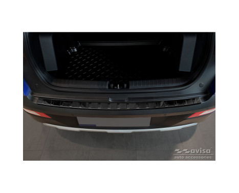 Genuine 3D Carbon Fiber Rear Bumper Protector suitable for Hyundai Bayon 2021- 'Ribs', Image 2