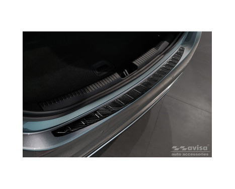 Genuine 3D Carbon Fiber Rear Bumper Protector suitable for Mercedes C-Class Sedan W206 2021- 'Ribs'