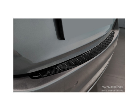 Genuine 3D Carbon Fiber Rear Bumper Protector suitable for Mercedes C-Class Sedan W206 2021- 'Ribs', Image 2