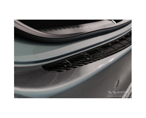 Genuine 3D Carbon Fiber Rear Bumper Protector suitable for Mercedes C-Class Sedan W206 2021- 'Ribs', Image 3