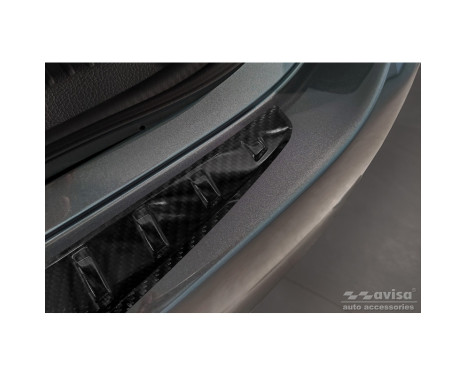 Genuine 3D Carbon Fiber Rear Bumper Protector suitable for Mercedes C-Class Sedan W206 2021- 'Ribs', Image 4