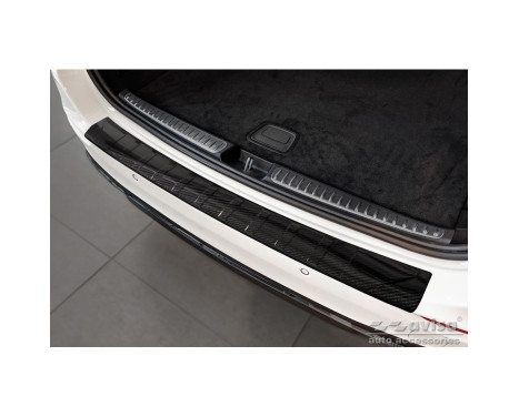 Genuine 3D Carbon Fiber Rear Bumper Protector suitable for Mercedes C-Class Touring S206 2021- 'Ribs', Image 2
