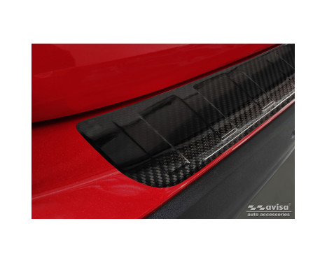 Genuine 3D Carbon Fiber Rear Bumper Protector suitable for Mercedes GLA H247 2020- 'Ribs', Image 2