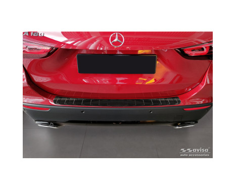 Genuine 3D Carbon Fiber Rear Bumper Protector suitable for Mercedes GLA H247 2020- 'Ribs', Image 4
