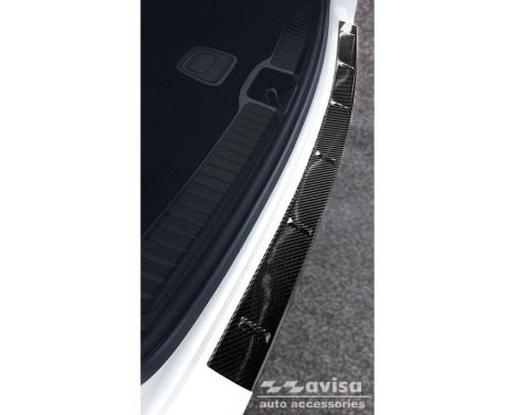 Genuine 3D Carbon Fiber Rear Bumper Protector suitable for Mercedes GLE II (W167) 2019- 'Ribs'