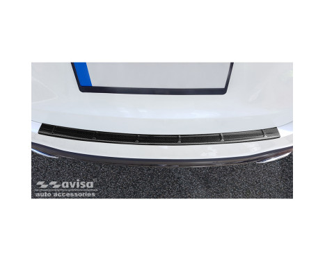 Genuine 3D Carbon Fiber Rear Bumper Protector suitable for Mercedes GLE II (W167) 2019- 'Ribs', Image 3