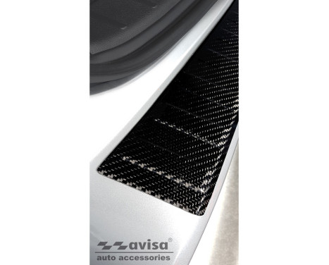 Genuine 3D Carbon Fiber Rear Bumper Protector suitable for Mitsubishi ASX Facelift 2019- 'Ribs', Image 2
