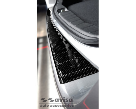 Genuine 3D Carbon Fiber Rear Bumper Protector suitable for Mitsubishi ASX Facelift 2019- 'Ribs', Image 4