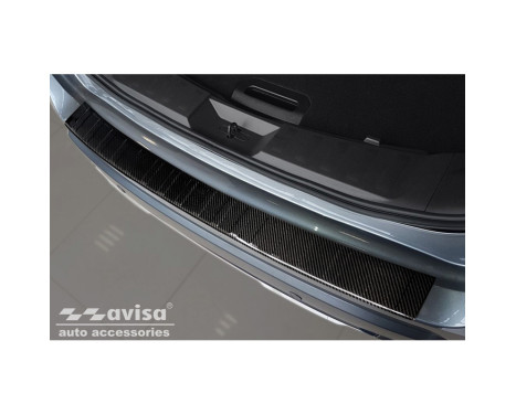 Genuine 3D Carbon Fiber Rear Bumper Protector suitable for Nissan X-Trail Facelift 2017- 'Ribs', Image 4