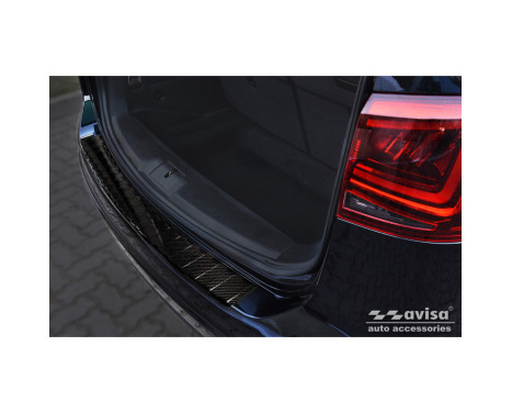 Genuine 3D Carbon Fiber Rear Bumper Protector suitable for Seat Alhambra 2010- 'Ribs', Image 2