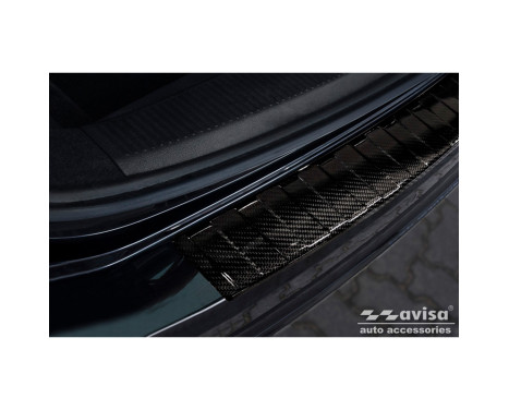 Genuine 3D Carbon Fiber Rear Bumper Protector suitable for Seat Alhambra 2010- 'Ribs', Image 4