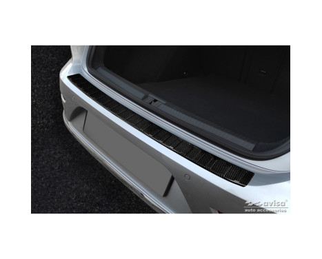 Genuine 3D Carbon Fiber Rear Bumper Protector suitable for Volkswagen Arteon Shooting Brake 2020- 'Ribs', Image 2
