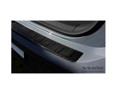 Genuine 3D Carbon Fiber Rear Bumper Protector suitable for Volkswagen Golf VIII HB 5-door 2020- 'Ribs', Image 6