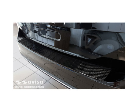 Genuine 3D Carbon Fiber Rear Bumper Protector suitable for Volkswagen Passat 3G Variant 2014- 'Ribs', Image 2