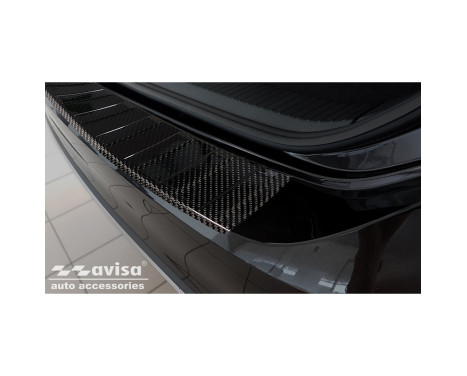 Genuine 3D Carbon Fiber Rear Bumper Protector suitable for Volkswagen Passat 3G Variant 2014- 'Ribs', Image 3