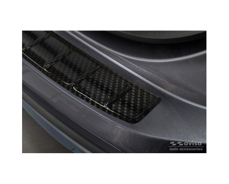 Genuine 3D Carbon Fiber Rear Bumper Protector suitable for Volkswagen Taigo 2021- 'Ribs', Image 4