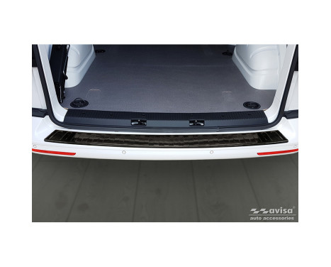 Genuine 3D Carbon Fiber Rear Bumper Protector suitable for Volkswagen Transporter T5 2003-2015 & T6 2015-2010, Image 2
